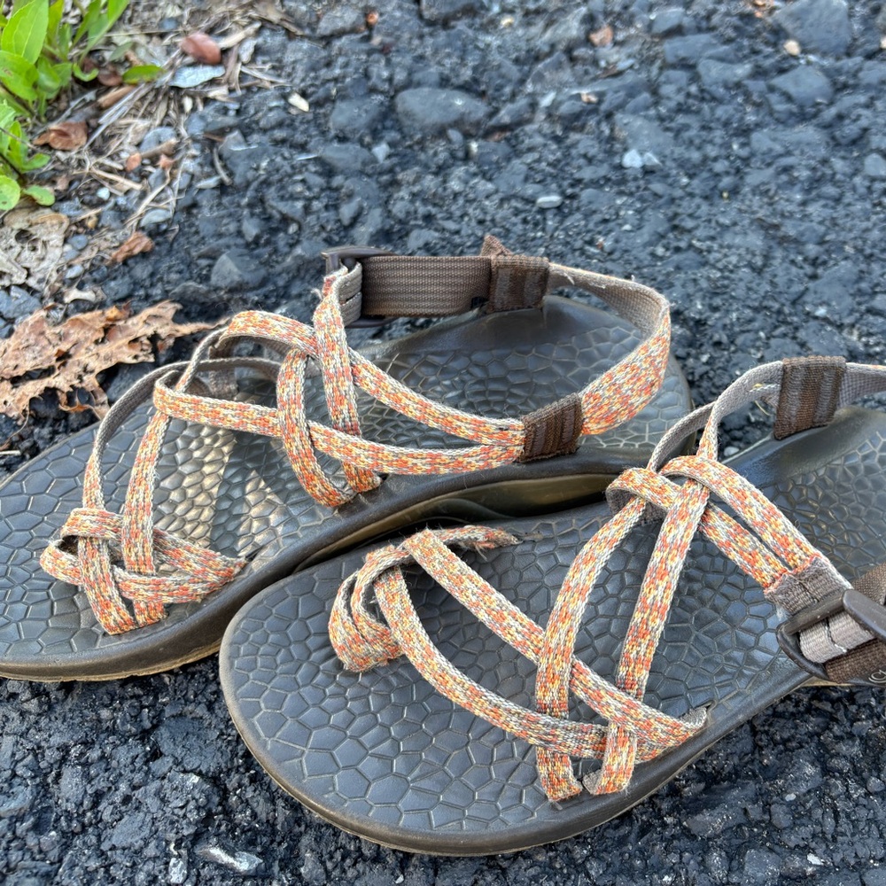 Stylish Brown and Orange Sandals